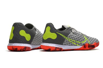 Men's Nike React Gato IC Football Shoes - Grey/Red/Yellow