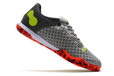 Men's Nike React Gato IC Football Shoes - Grey/Red/Yellow