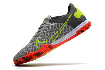 Men's Nike React Gato IC Football Shoes - Grey/Red/Yellow