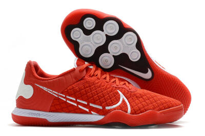 Men's Nike React Gato IC Football Shoes - Red/Whtie/Black