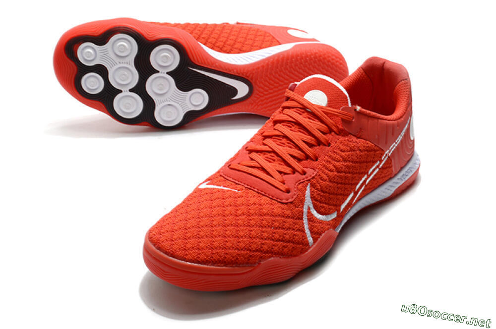 Men's Nike React Gato IC Football Shoes - Red/Whtie/Black 3