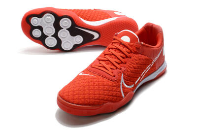 Men's Nike React Gato IC Football Shoes - Red/Whtie/Black
