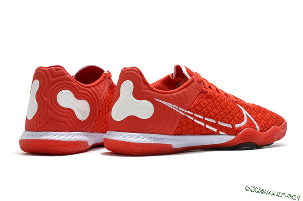Men's Nike React Gato IC Football Shoes - Red/Whtie/Black 6