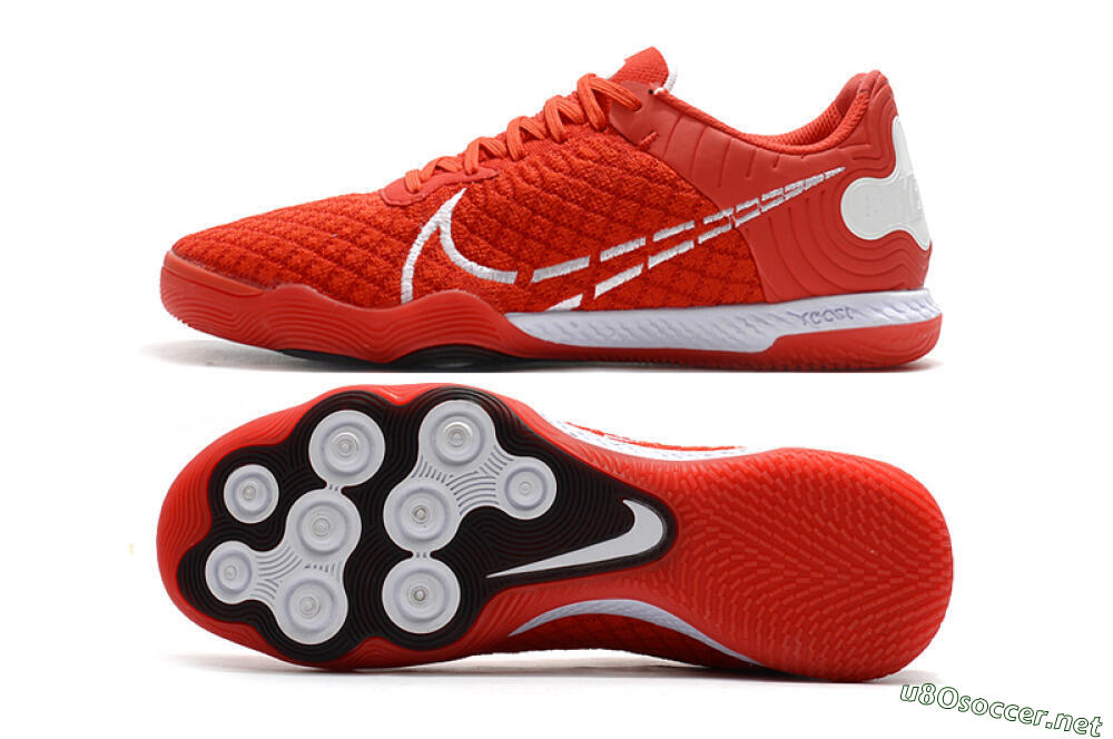 Men's Nike React Gato IC Football Shoes - Red/Whtie/Black 1