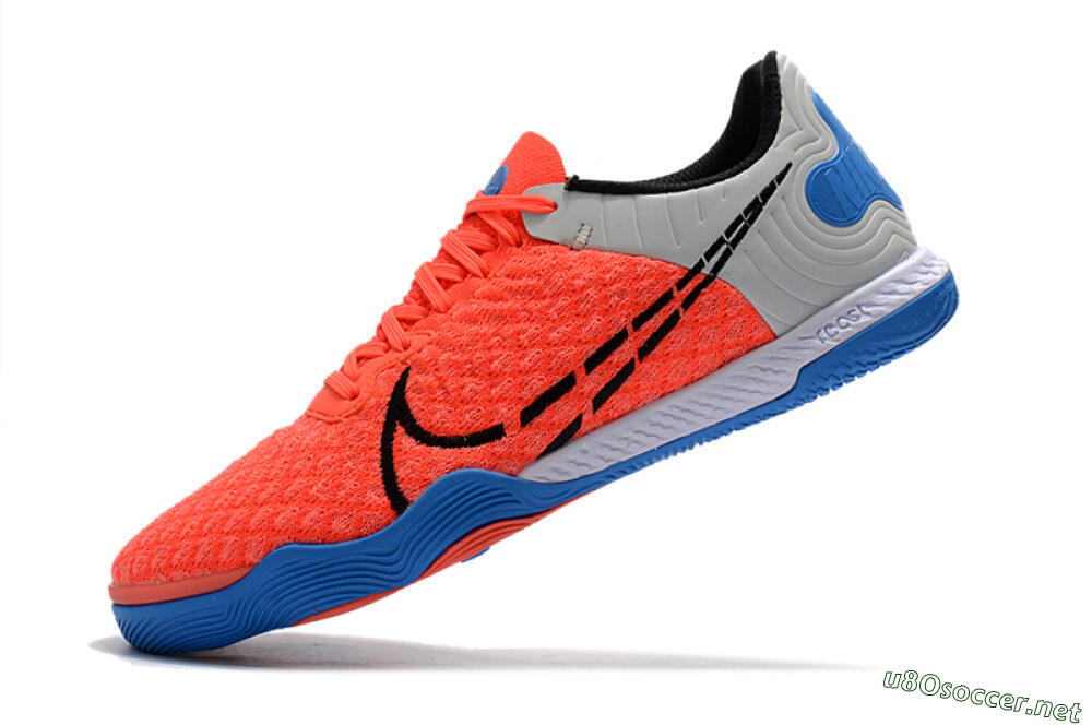 Men's Nike React Gato IC Football Shoes - Red/Grey/Blue 5