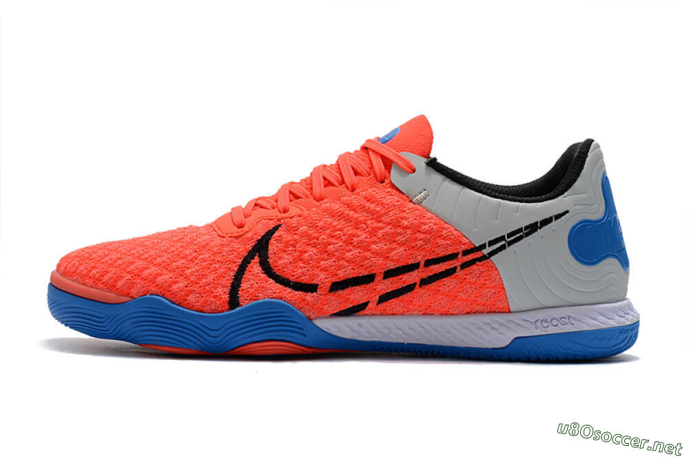 Men's Nike React Gato IC Football Shoes - Red/Grey/Blue 0