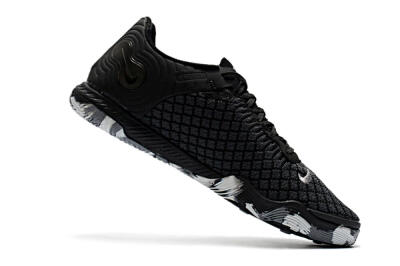 Men's Nike React Gato IC Football Shoes - Black/Silver/Grey