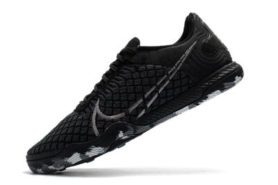 Men's Nike React Gato IC Football Shoes - Black/Silver/Grey