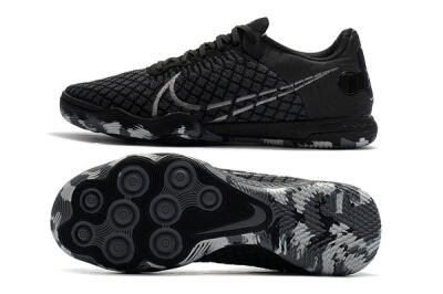 Men's Nike React Gato IC Football Shoes - Black/Silver/Grey