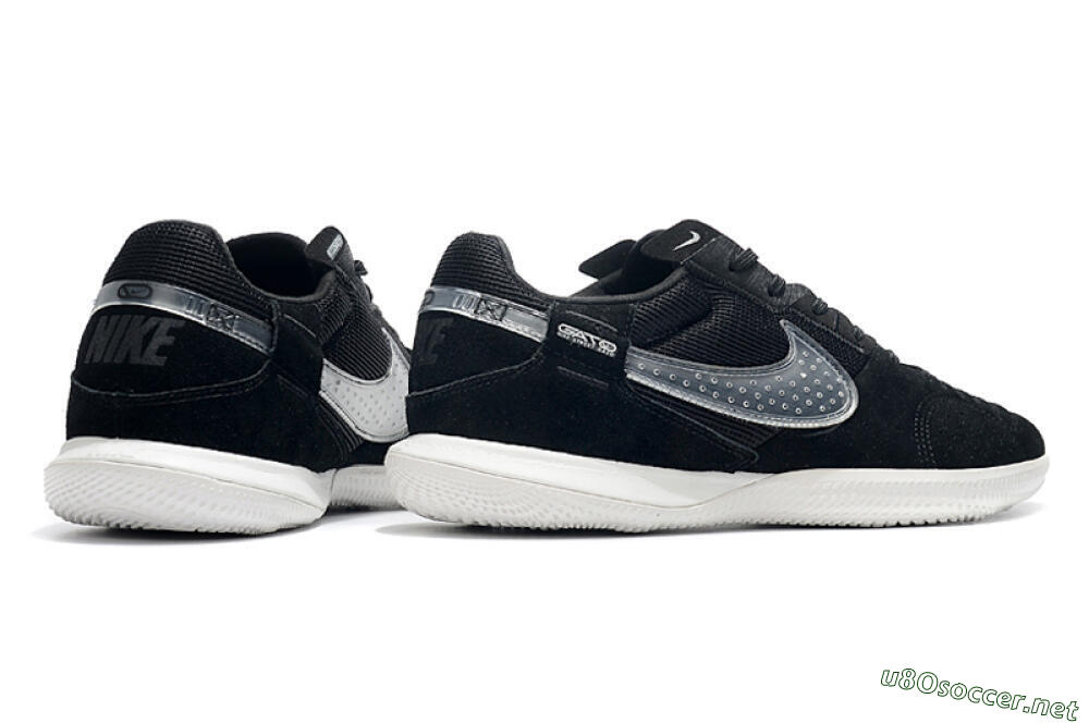 Men's Nike Street Gato IC Football Shoes - Black/White 6