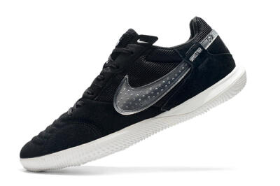 Men's Nike Street Gato IC Football Shoes - Black/White