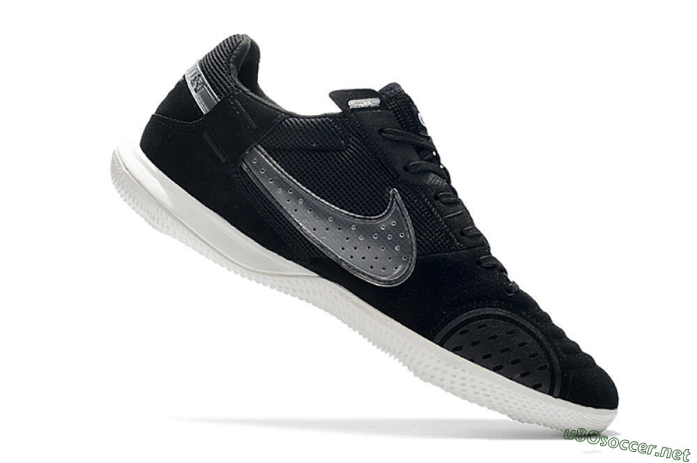 Men's Nike Street Gato IC Football Shoes - Black/White 4