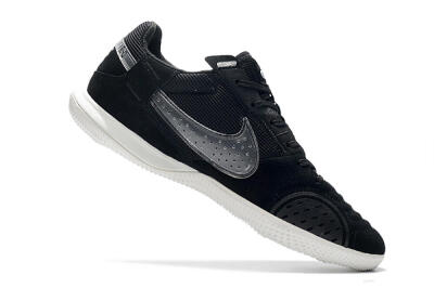 Men's Nike Street Gato IC Football Shoes - Black/White