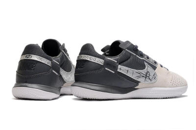 Men's Nike Street Gato IC Football Shoes - Beige/Silver/Black