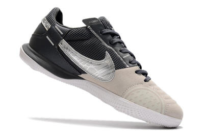 Men's Nike Street Gato IC Football Shoes - Beige/Silver/Black