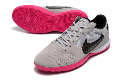 Men's Nike Street Gato IC Football Shoes - Grey/Black/Pink