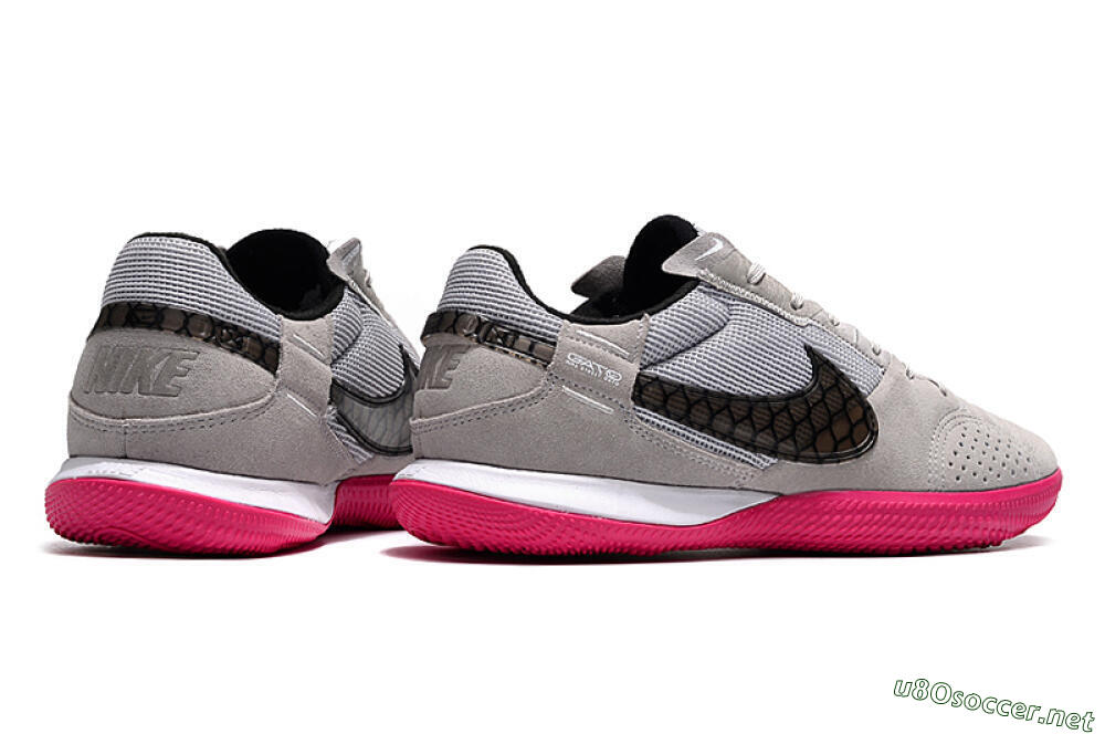 Men's Nike Street Gato IC Football Shoes - Grey/Black/Pink 6