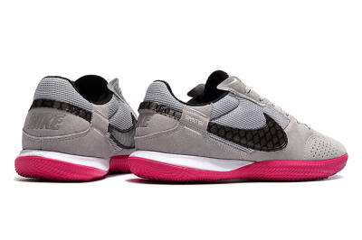 Men's Nike Street Gato IC Football Shoes - Grey/Black/Pink