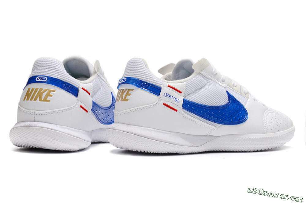 Men's Nike Street Gato IC Football Shoes - White/Red/Blue 6