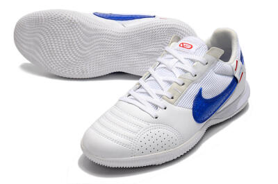 Men's Nike Street Gato IC Football Shoes - White/Red/Blue