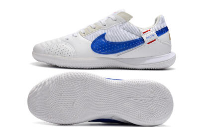 Men's Nike Street Gato IC Football Shoes - White/Red/Blue