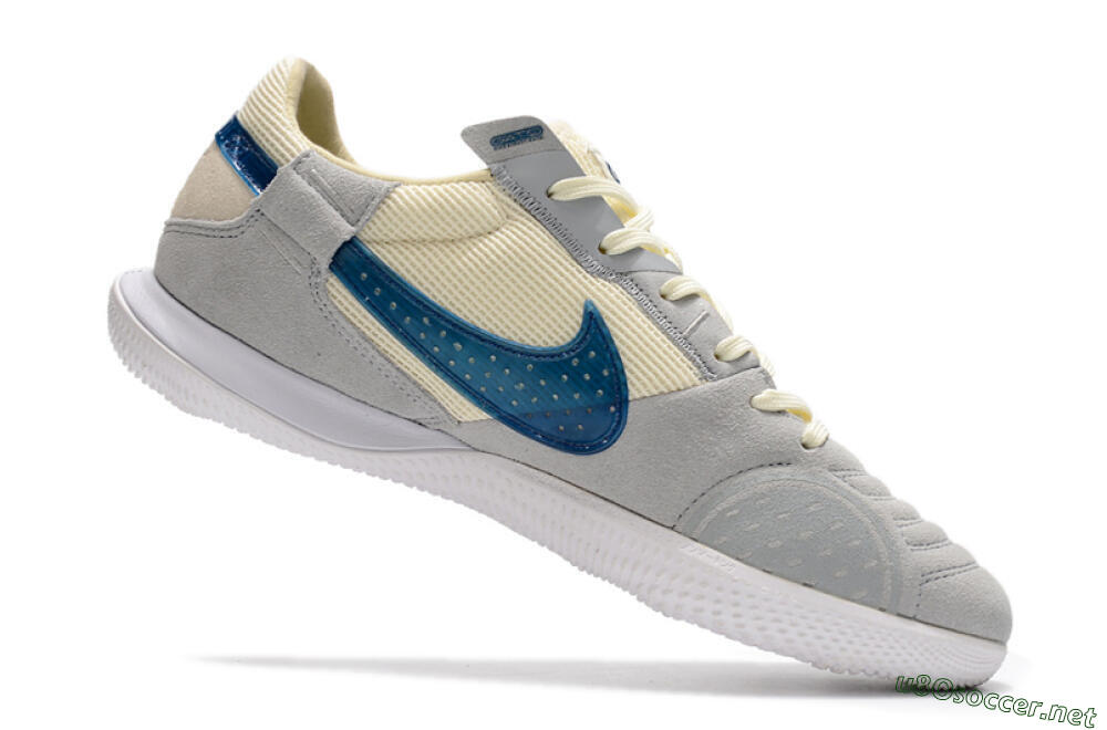 Men's Nike Street Gato IC Football Shoes - Grey/Beige/Blue 4