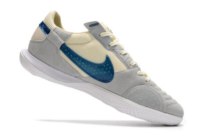 Men's Nike Street Gato IC Football Shoes - Grey/Beige/Blue
