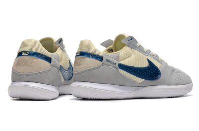 Men's Nike Street Gato IC Football Shoes - Grey/Beige/Blue