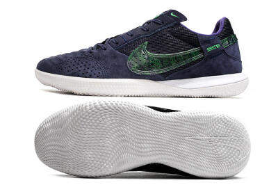 Men's Nike Street Gato IC Football Shoes - Purple/Green/White