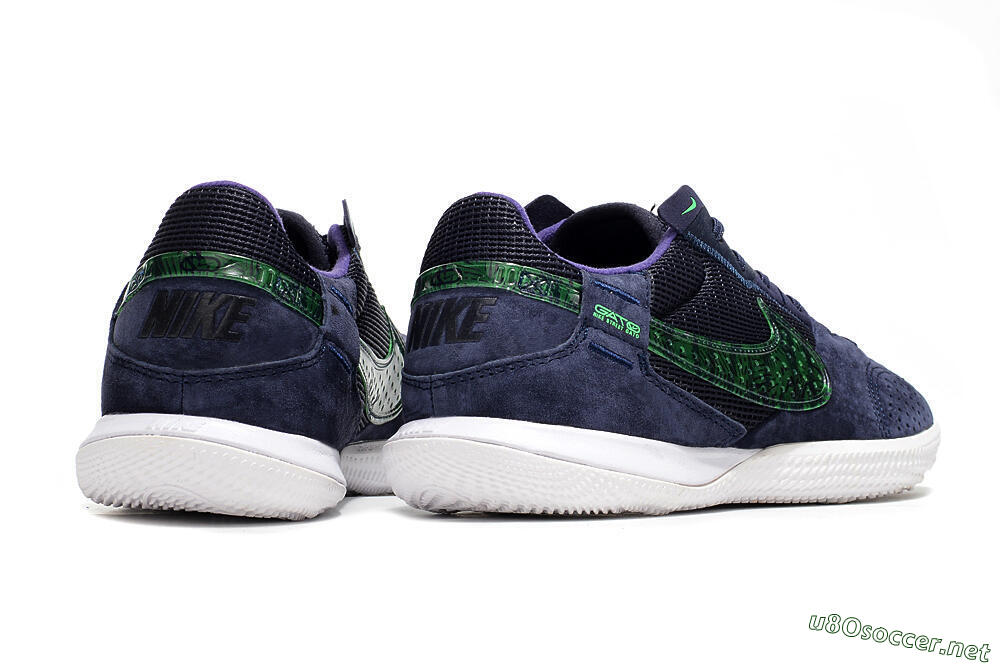 Men's Nike Street Gato IC Football Shoes - Purple/Green/White 6