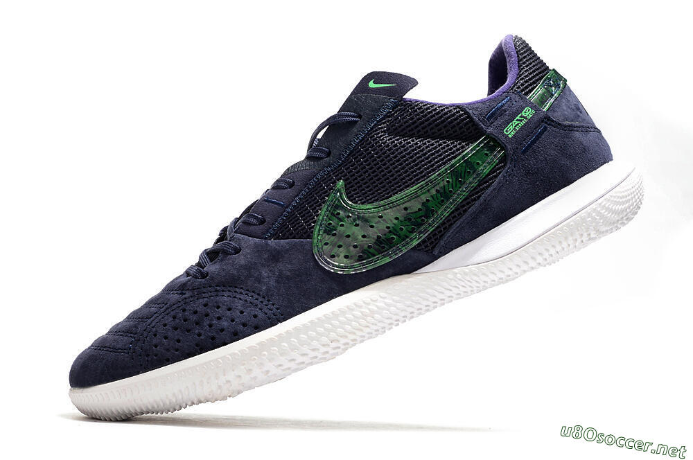 Men's Nike Street Gato IC Football Shoes - Purple/Green/White 5