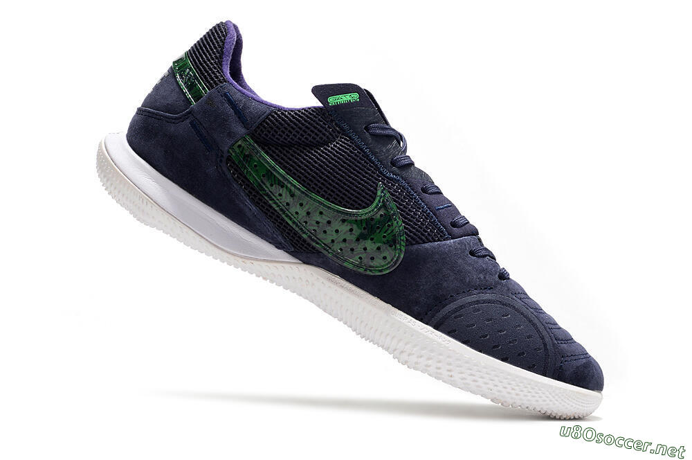Men's Nike Street Gato IC Football Shoes - Purple/Green/White 4