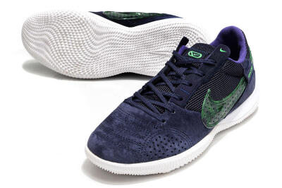 Men's Nike Street Gato IC Football Shoes - Purple/Green/White