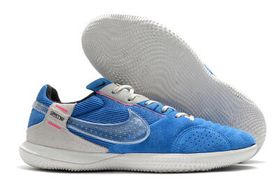 Men's Nike Street Gato IC Football Shoes - Blue/Grey/White
