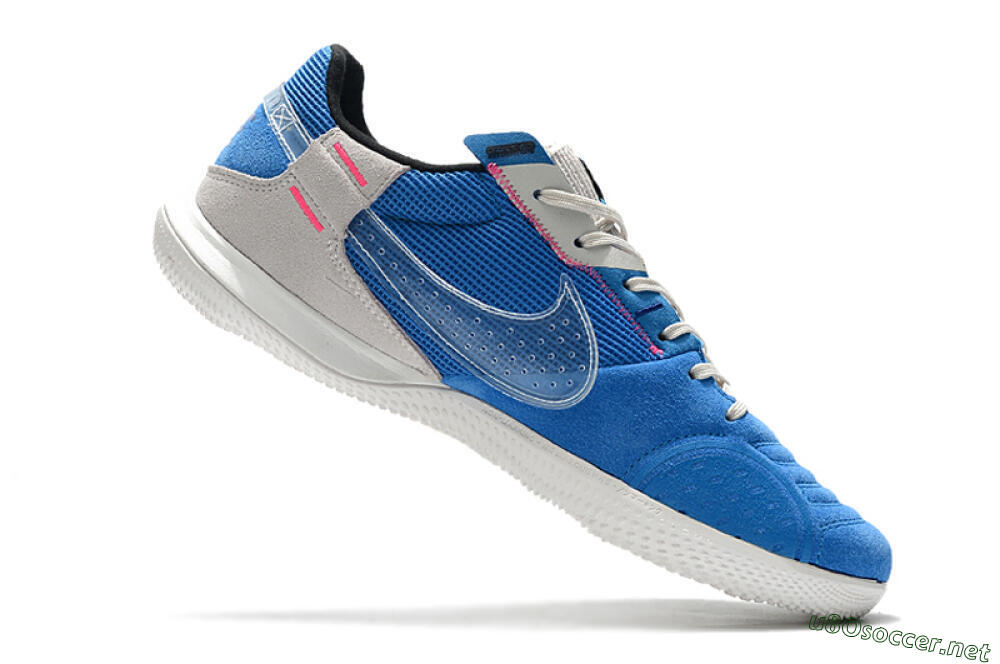Men's Nike Street Gato IC Football Shoes - Blue/Grey/White 4