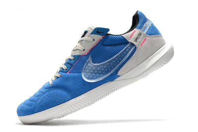 Men's Nike Street Gato IC Football Shoes - Blue/Grey/White