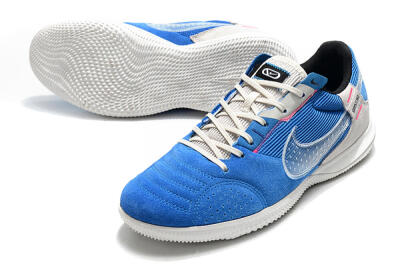 Men's Nike Street Gato IC Football Shoes - Blue/Grey/White
