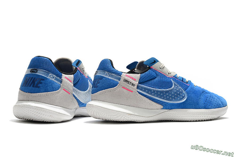 Men's Nike Street Gato IC Football Shoes - Blue/Grey/White 6