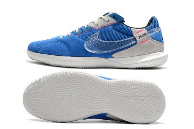 Men's Nike Street Gato IC Football Shoes - Blue/Grey/White