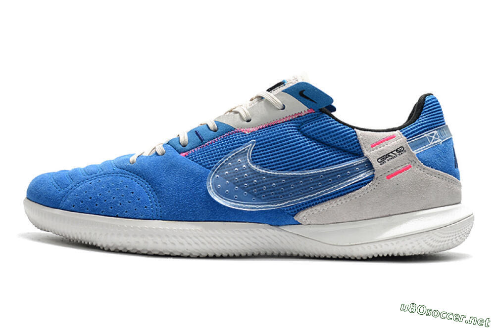 Men's Nike Street Gato IC Football Shoes - Blue/Grey/White 0