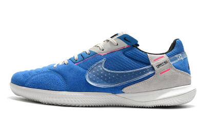 Men's Nike Street Gato IC Football Shoes - Blue/Grey/White