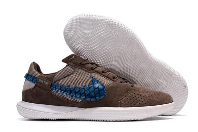 Men's Nike Street Gato IC Football Shoes - Brown/Blue/White