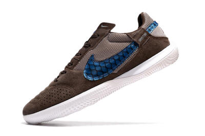 Men's Nike Street Gato IC Football Shoes - Brown/Blue/White