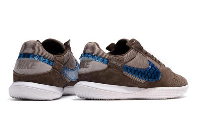 Men's Nike Street Gato IC Football Shoes - Brown/Blue/White