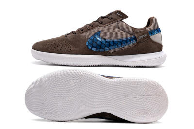 Men's Nike Street Gato IC Football Shoes - Brown/Blue/White