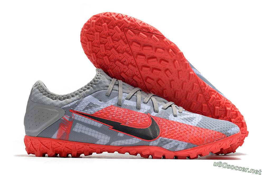 Men's Nike Mercurial Vapor 13 Pro TF Football Shoes - Grey/Black/Red 2