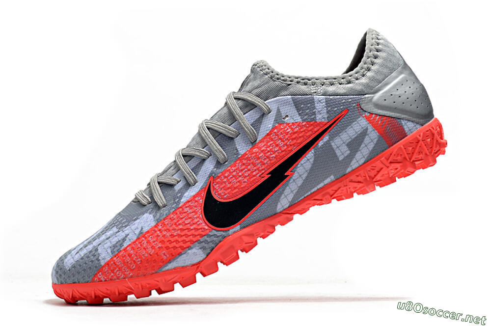 Men's Nike Mercurial Vapor 13 Pro TF Football Shoes - Grey/Black/Red 5