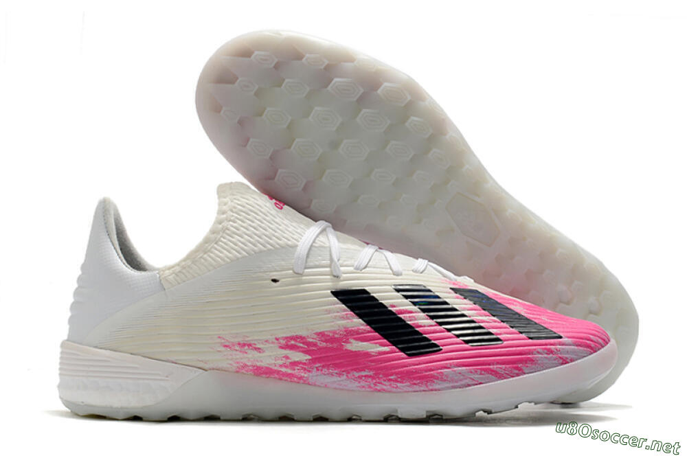 Men's Adidas X 19.1 TF Football Shoes - Pink/Black/White 2