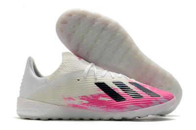 Men's Adidas X 19.1 TF Football Shoes - Pink/Black/White