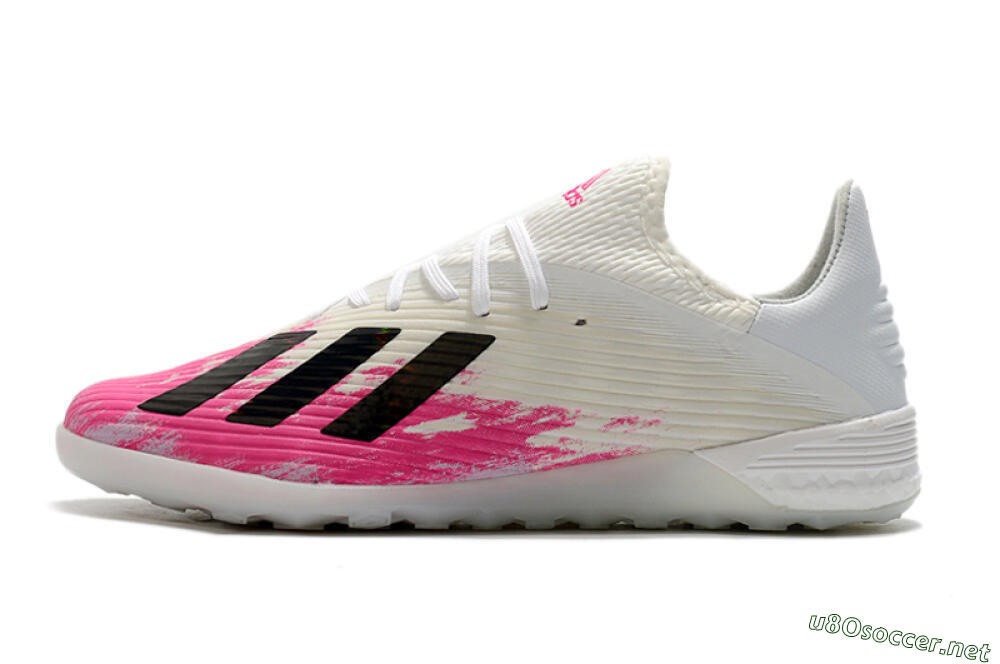 Men's Adidas X 19.1 TF Football Shoes - Pink/Black/White 0